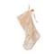 Glitzhome® 21"L Milk Coffee Twisted Faux Marten Fur Christmas Stocking with Bow